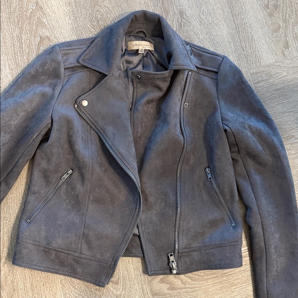 Gray suede jacket - Picture 3 of 4